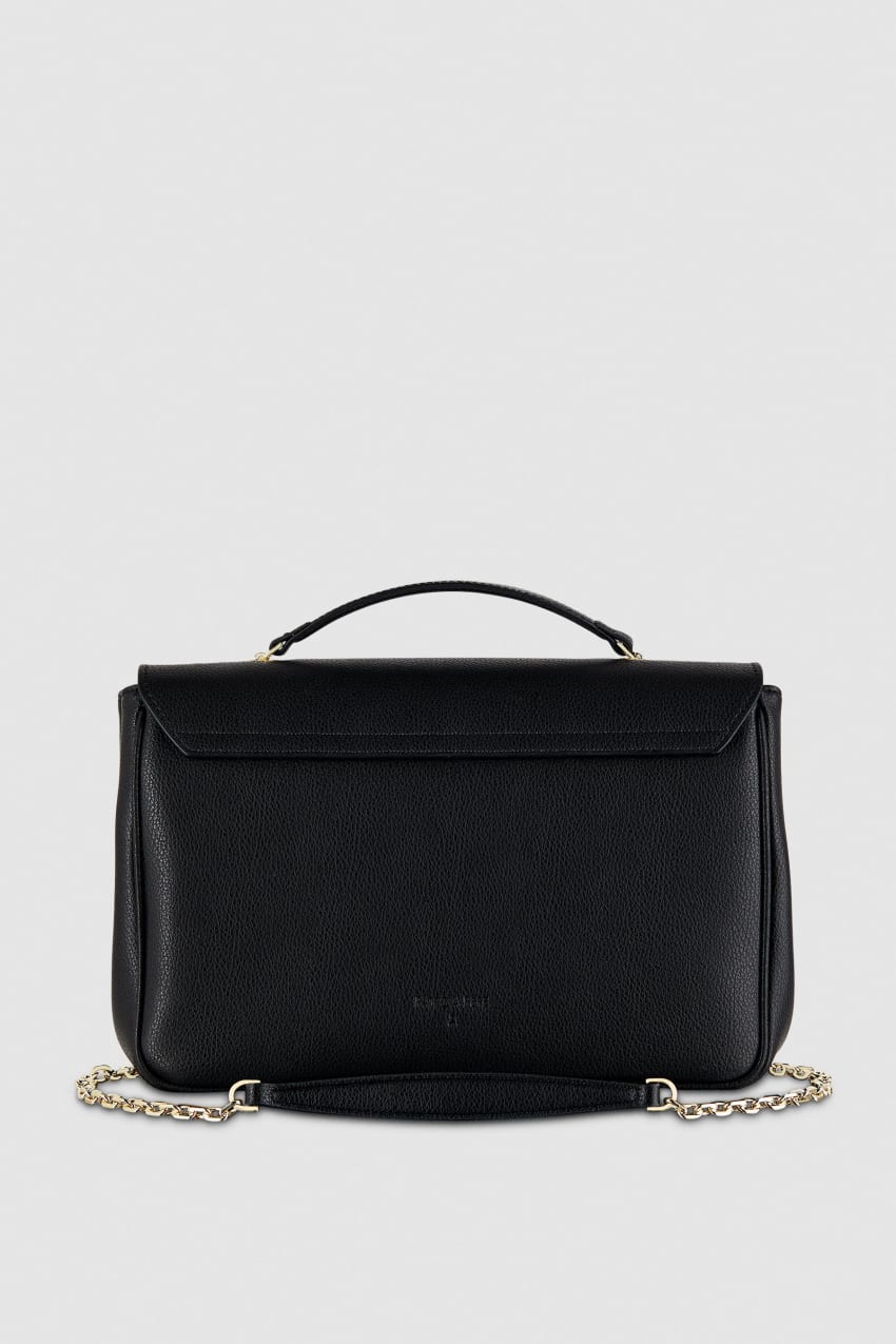 Patrizia Pepe Fly Leather Shoulder Bag With Chain Siyah | DSN182967