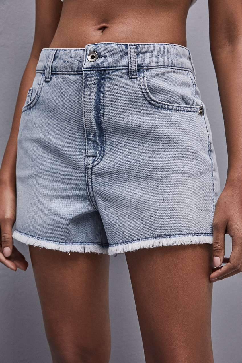 Patrizia Pepe Frayed Denim Shorts Açık Mavi | RYJ143728