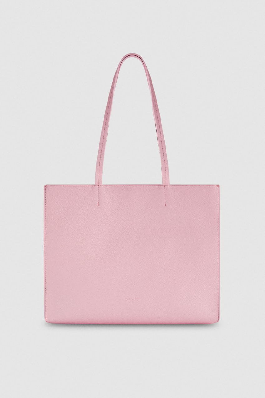 Patrizia Pepe Hammered Leather Shopping Bag Pembe | MDE078234