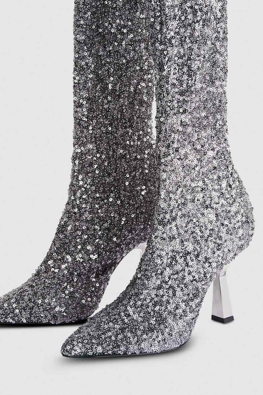 Patrizia Pepe Heeled Sequined Boots S274 | JIZ063149