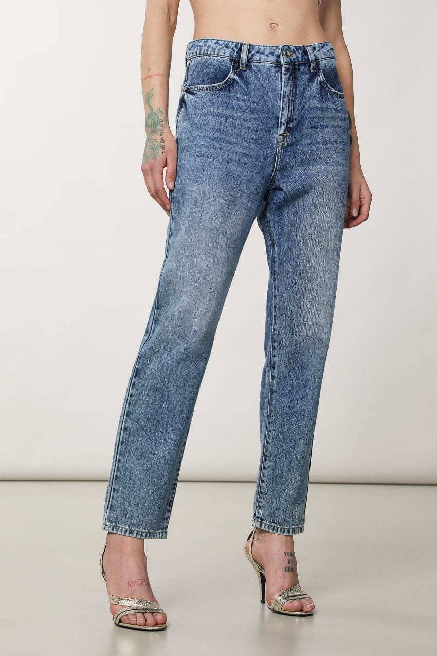 Patrizia Pepe High Waist Denim Pants Mavi | PRS065713