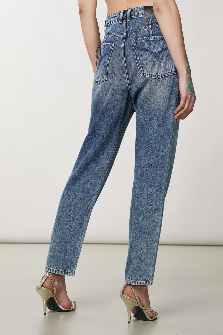 Patrizia Pepe High Waist Denim Pants Mavi | PRS065713