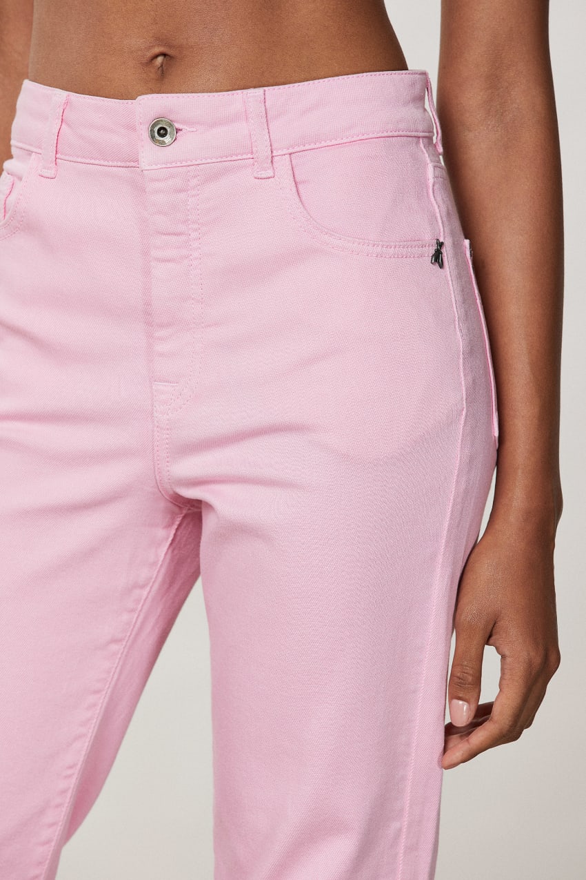 Patrizia Pepe High-waisted Cigarette Pants Pembe | STC495023