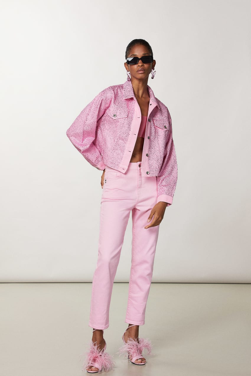 Patrizia Pepe High-waisted Cigarette Pants Pembe | STC495023