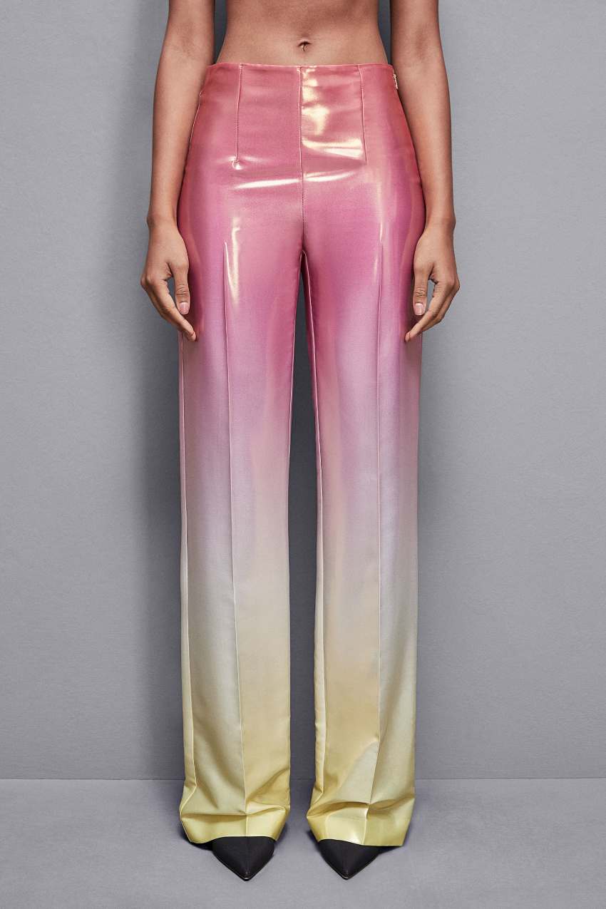 Patrizia Pepe High-waisted Satin Pants Renkli | POQ470395