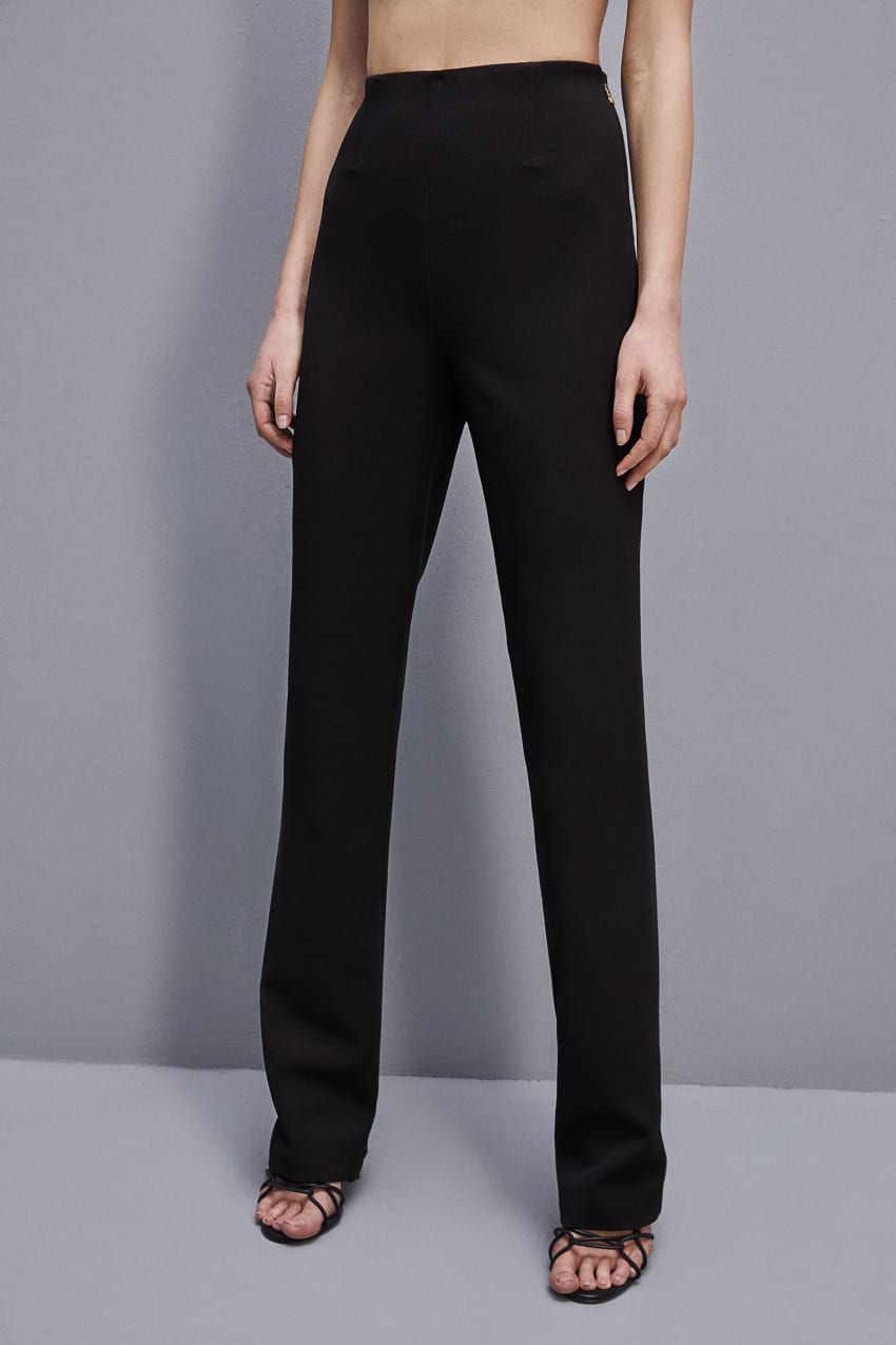 Patrizia Pepe High-waisted Slim Pants Siyah | GDJ097852