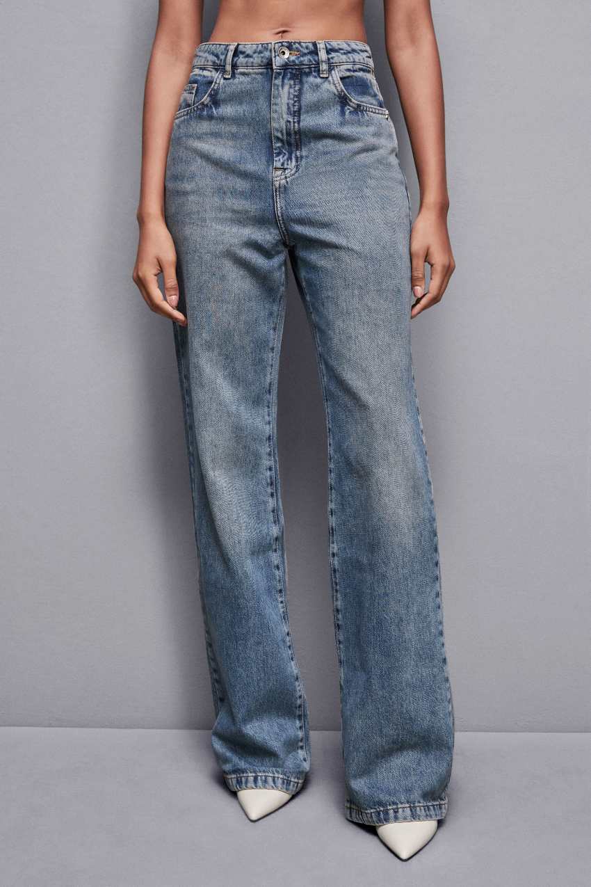 Patrizia Pepe High-waisted Straight Fit Jeans Açık Mavi | EKM470192