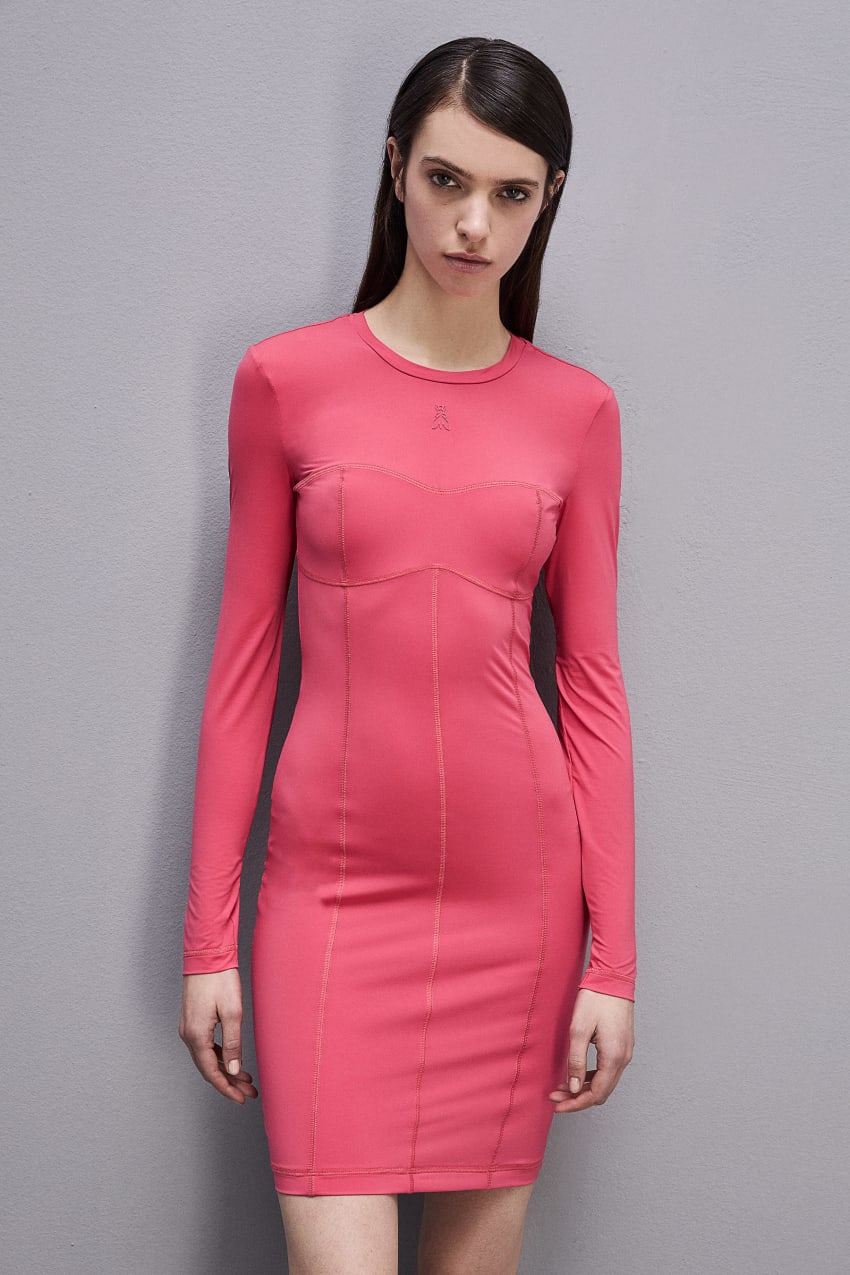 Patrizia Pepe Jersey Mini Dress Pembe | OLR417980