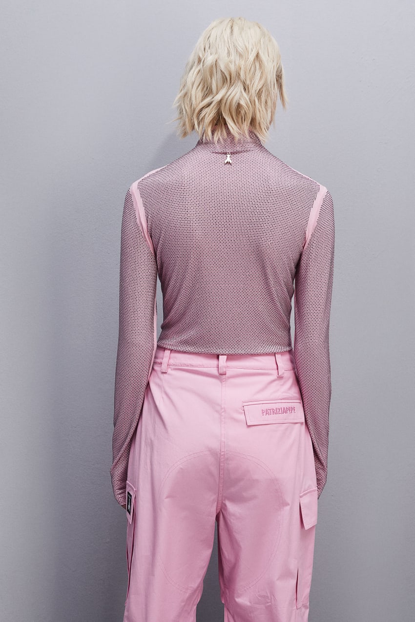 Patrizia Pepe Jersey Sweater With Rhinestones Pembe | LEM425908