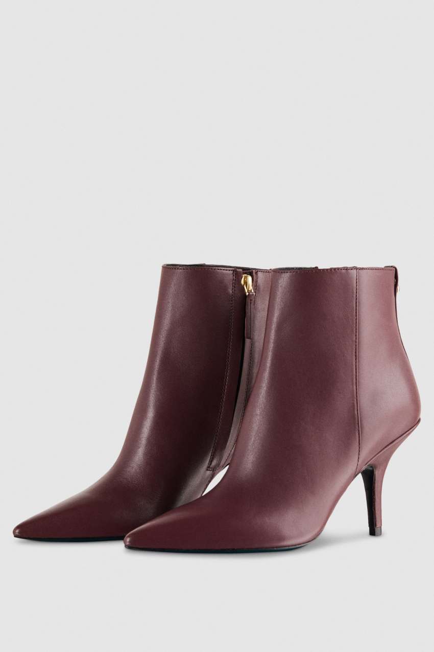 Patrizia Pepe Leather Ankle Boots Mor | INX209758