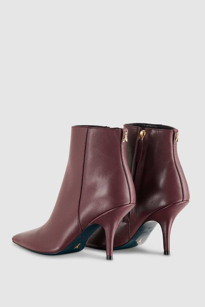 Patrizia Pepe Leather Ankle Boots Mor | INX209758