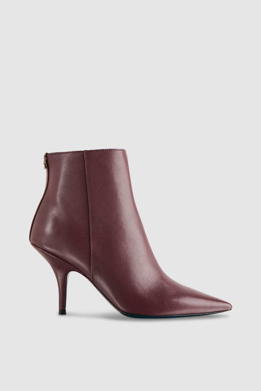 Patrizia Pepe Leather Ankle Boots Mor | INX209758