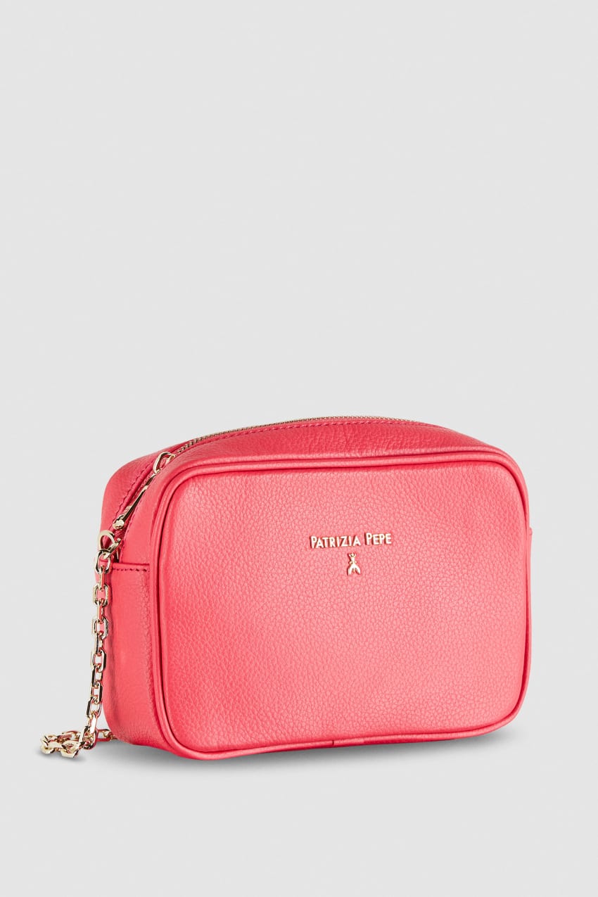 Patrizia Pepe Leather Bag With Shoulder Strap Pembe | KBI264180