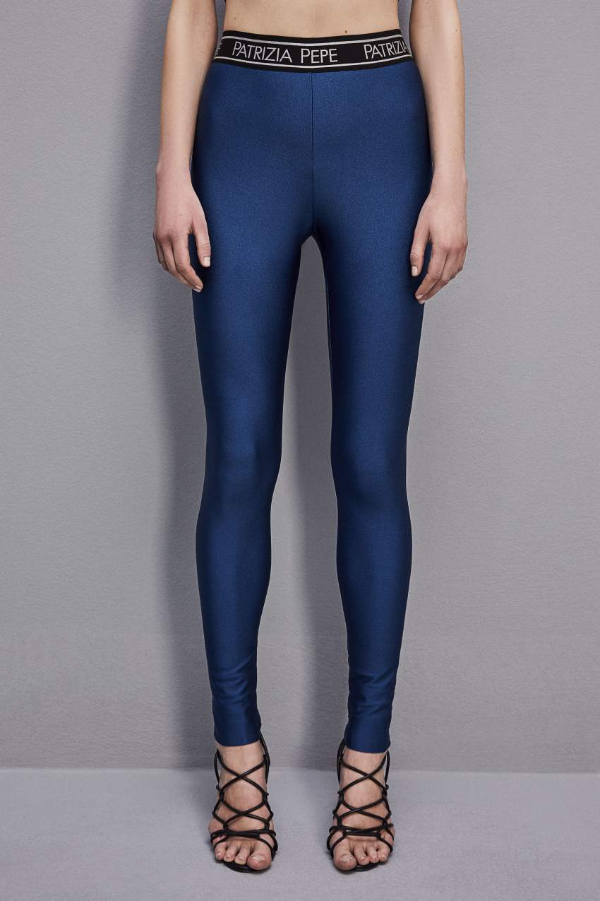 Patrizia Pepe Leggings In Technical Stretch Jersey Açık Mavi | FQJ691054