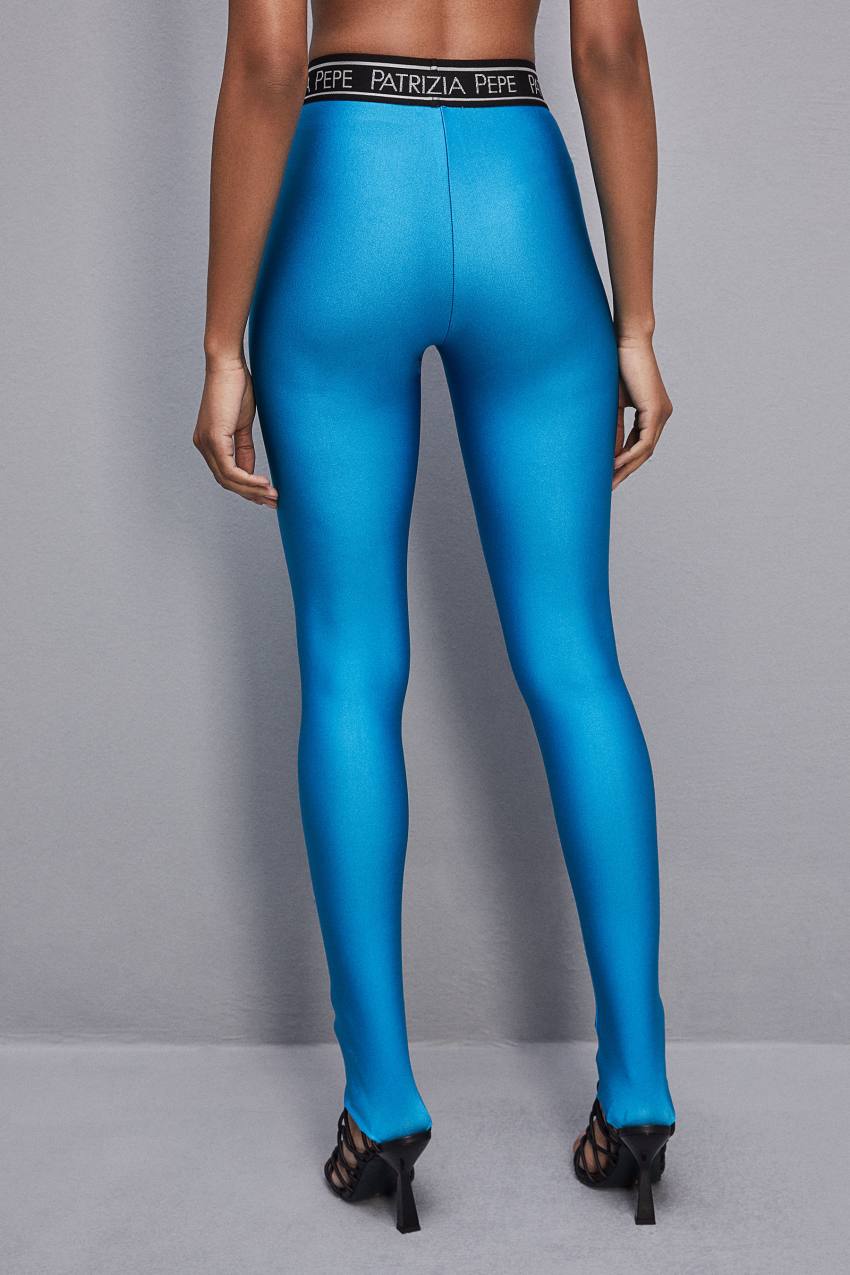 Patrizia Pepe Leggings In Technical Stretch Jersey Açık Mavi | XCW819450