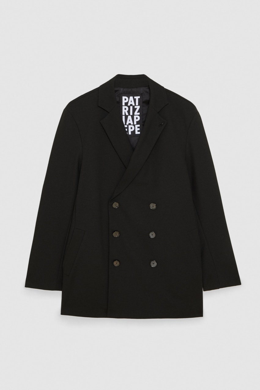 Patrizia Pepe Lined Double-breasted Coat Siyah | XWG576809