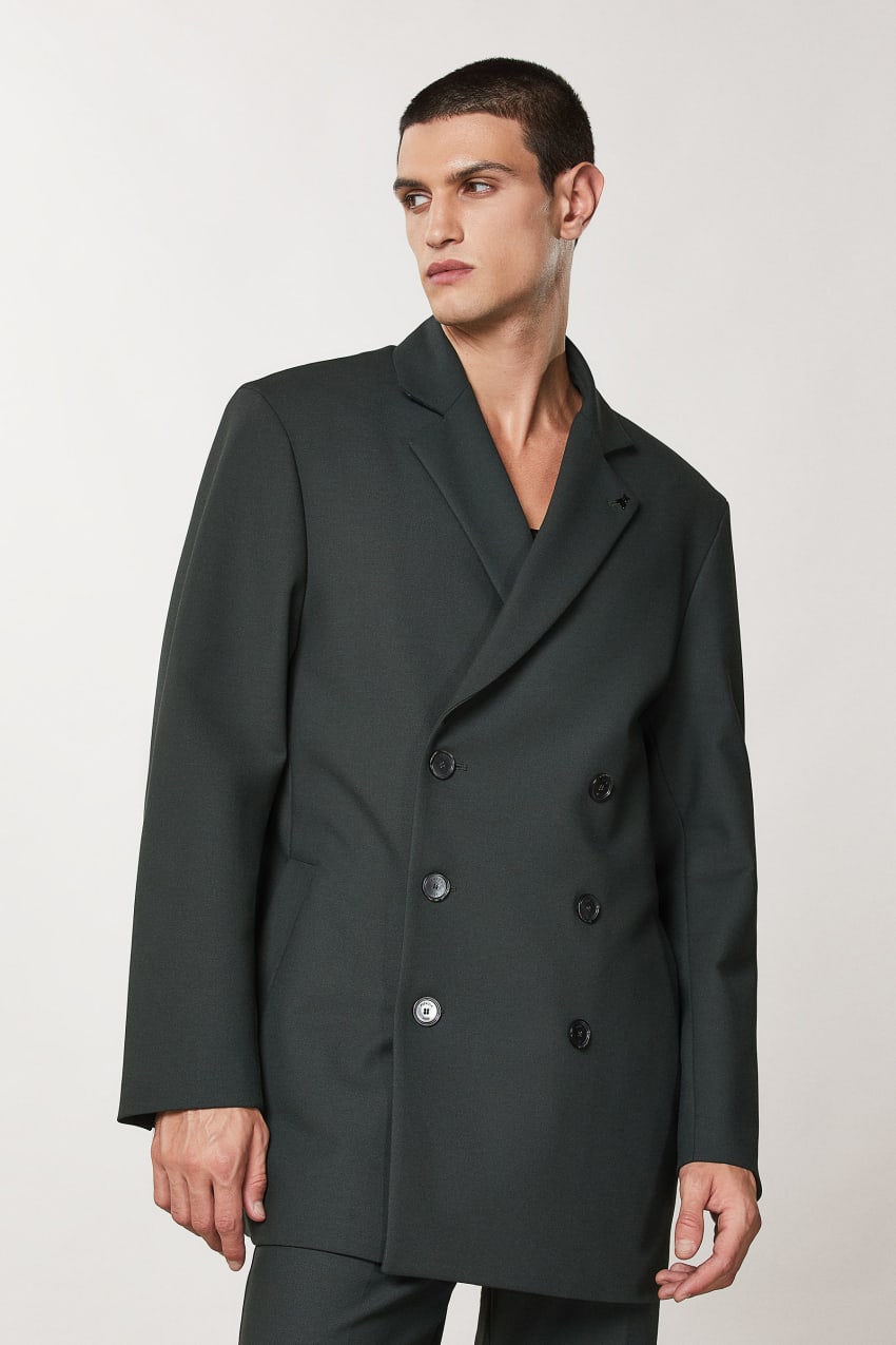 Patrizia Pepe Lined Double-breasted Coat Yeşil | UFI912648