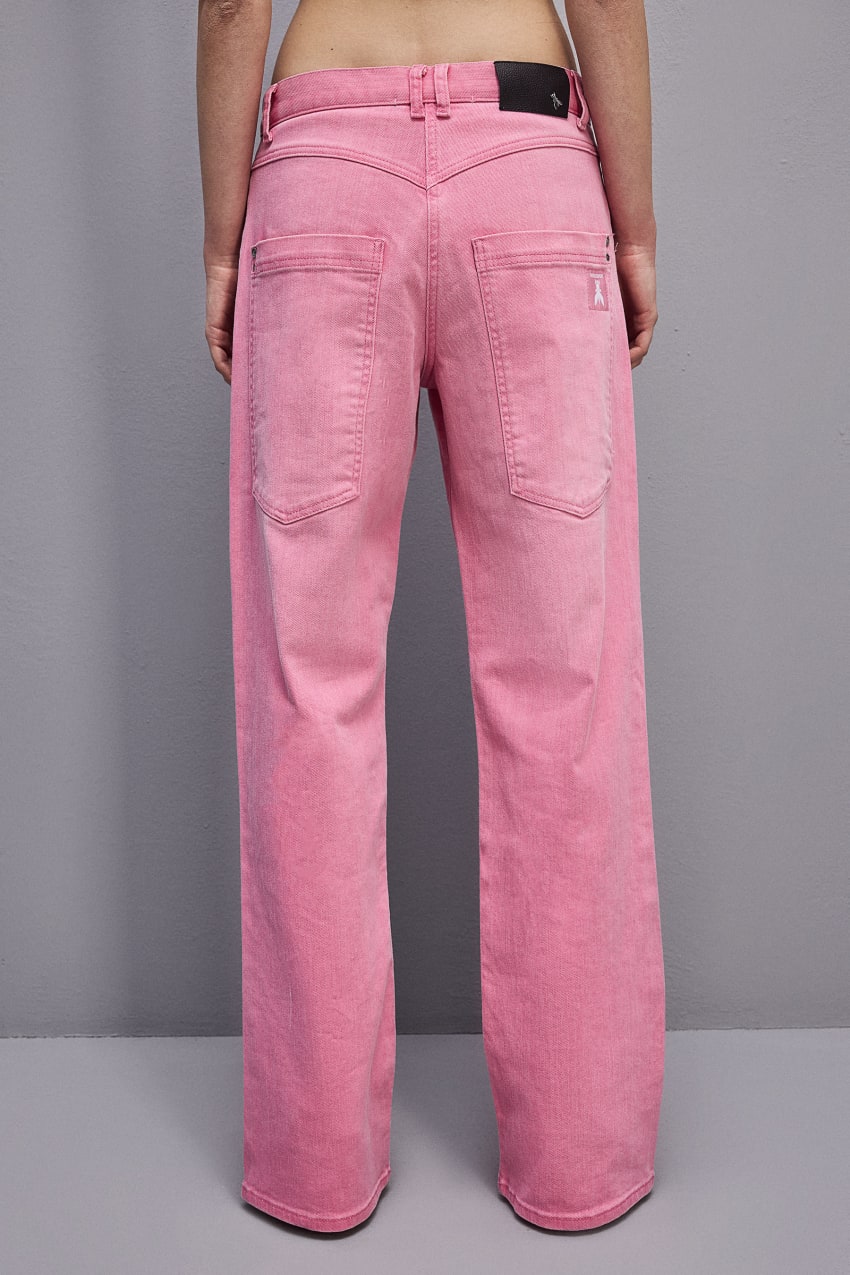 Patrizia Pepe Low Waist Straight Pants Pembe | INY579302