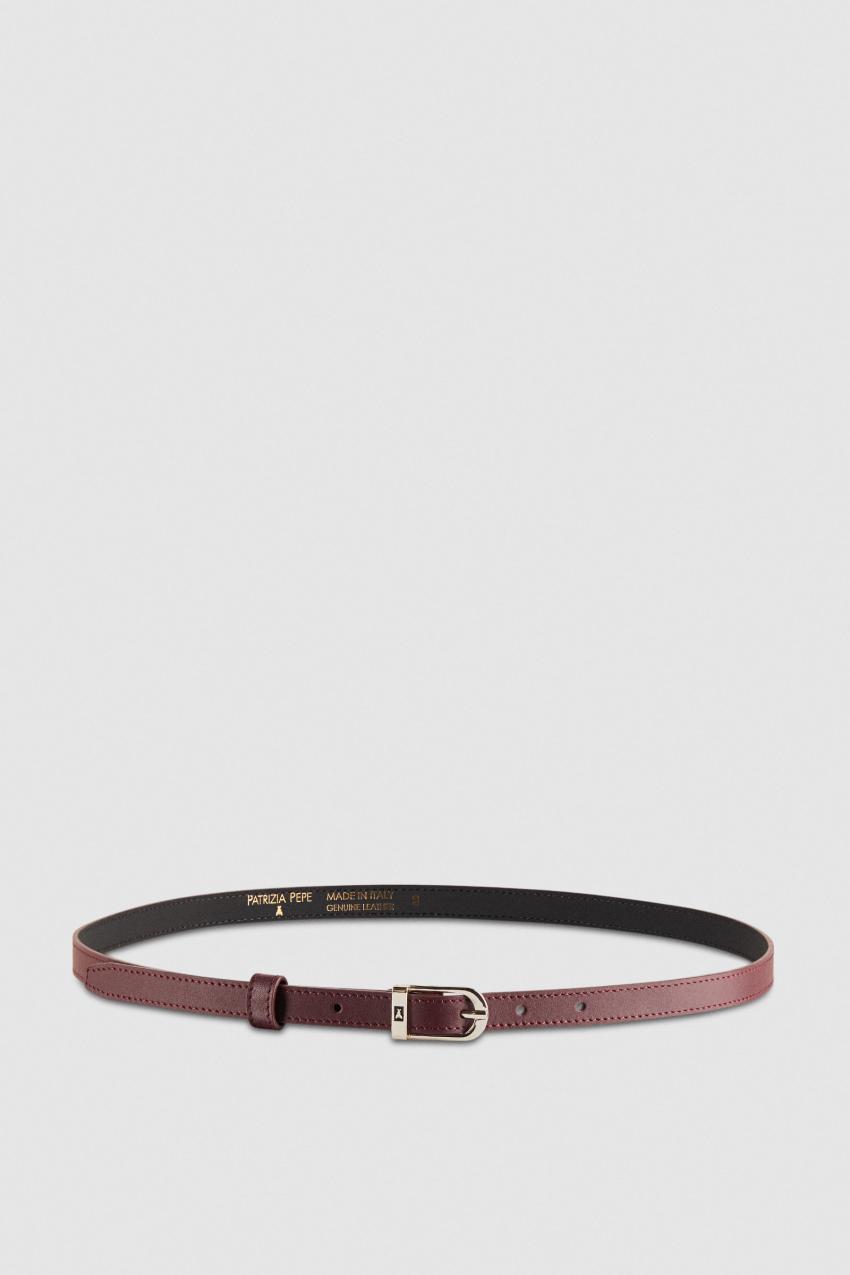 Patrizia Pepe Low-waist Smooth Leather Belt Mor | BHN294608