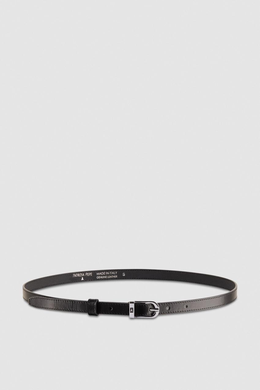 Patrizia Pepe Low-waist Smooth Leather Belt Siyah | NRB752469