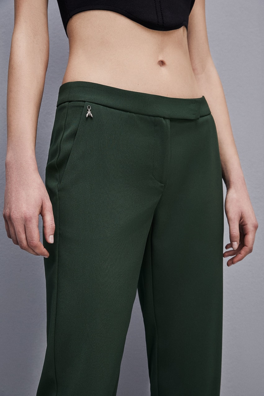 Patrizia Pepe Low-waisted Crepe Jogger Pants Yeşil | WXE471095