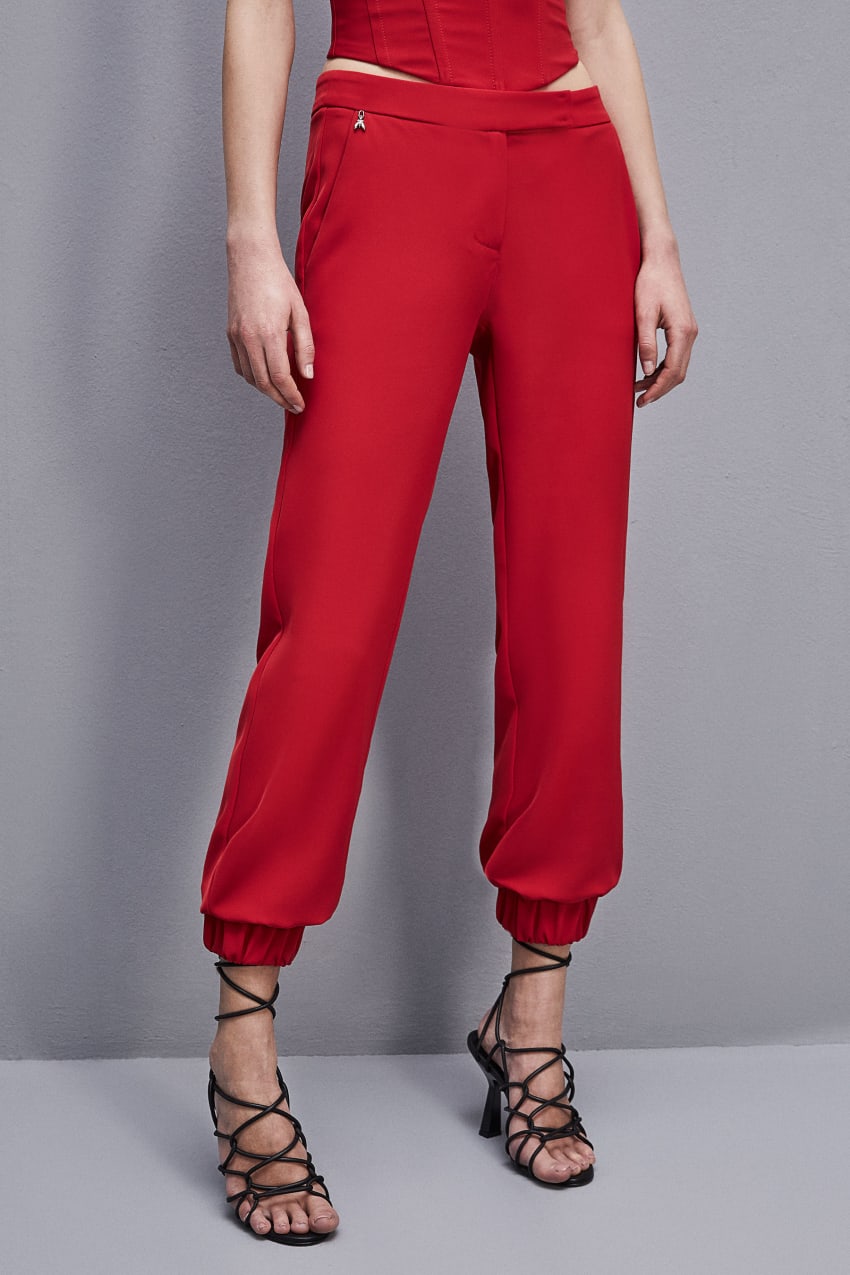 Patrizia Pepe Low-waisted Jogger Pants Kırmızı | CVA347821