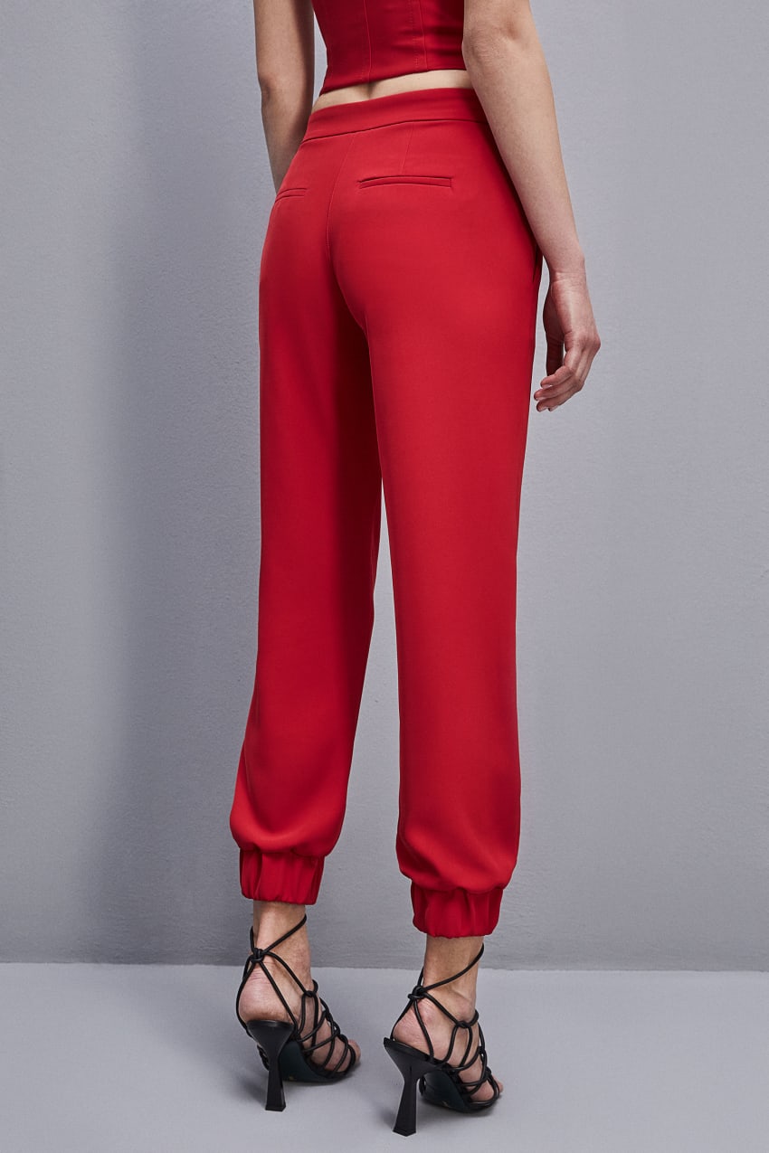 Patrizia Pepe Low-waisted Jogger Pants Kırmızı | CVA347821