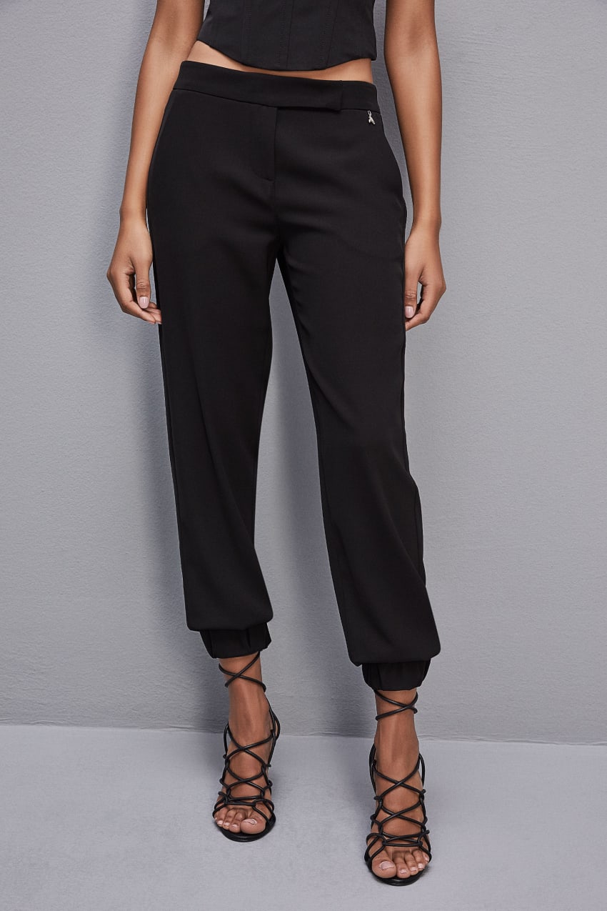 Patrizia Pepe Low-waisted Jogger Pants Siyah | AJI597362