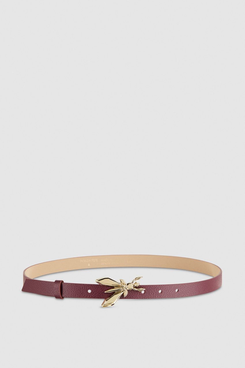 Patrizia Pepe Low-waisted Leather Belt Mor | UYW580237