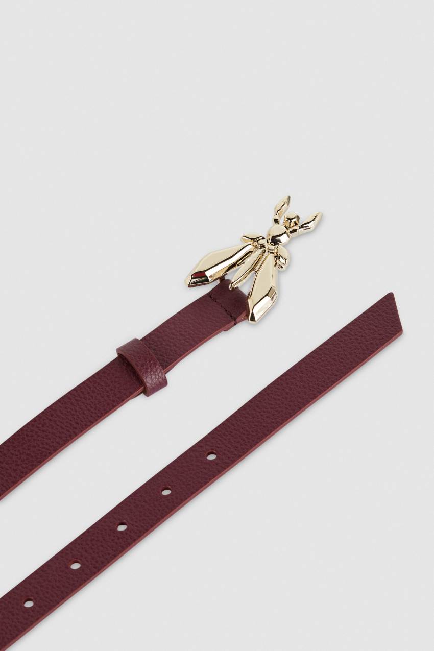 Patrizia Pepe Low-waisted Leather Belt Mor | UYW580237