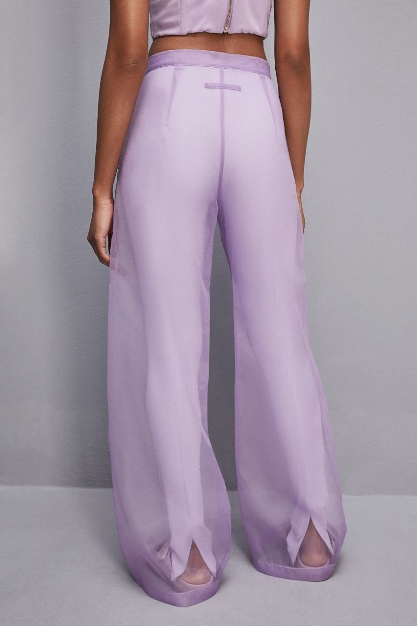 Patrizia Pepe Low-waisted Palazzo Fit Pants In Jersey Mor | BTZ286509