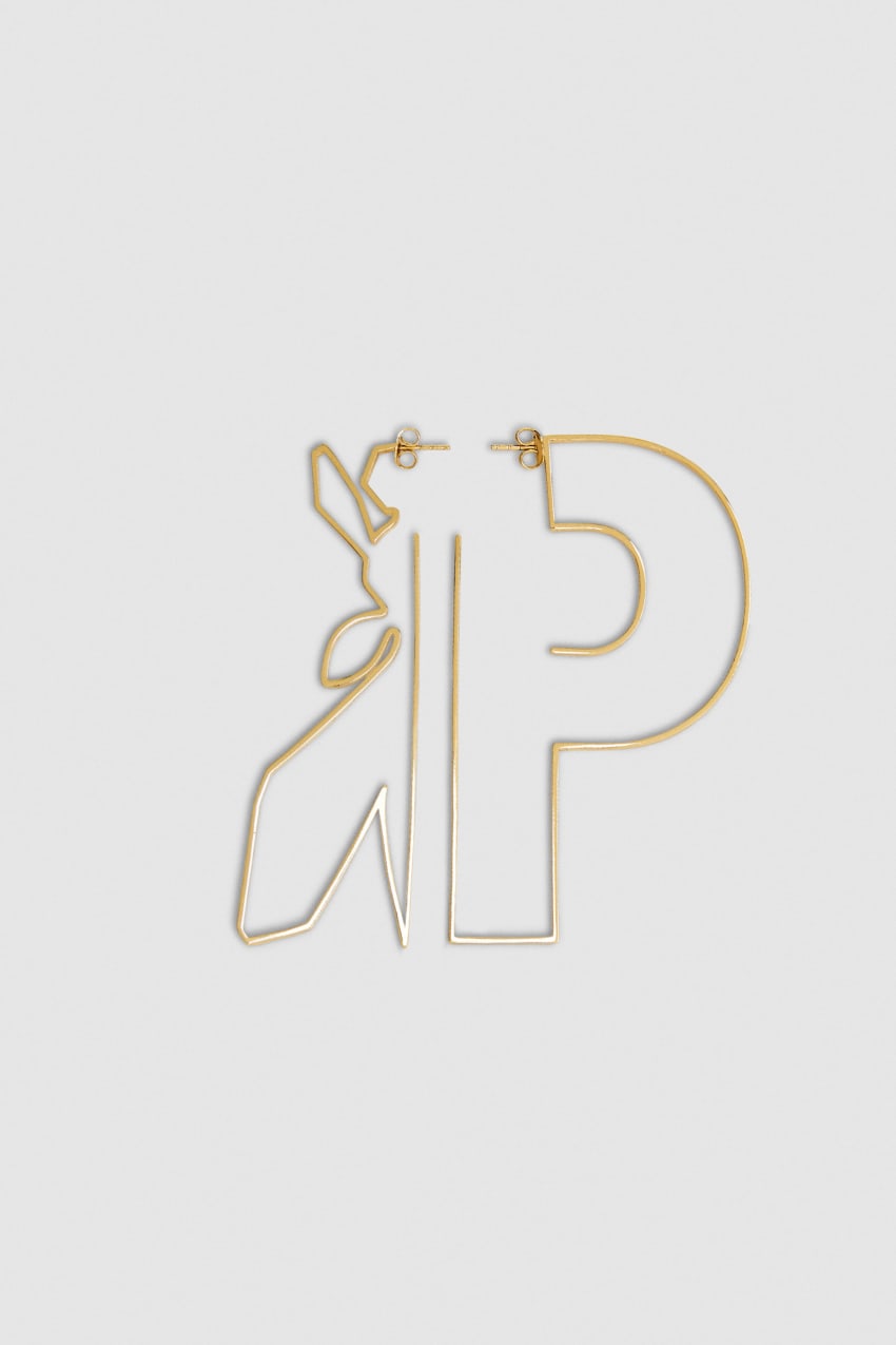 Patrizia Pepe Metal Maxy Fly Brass Earrings Altın | TVG608195