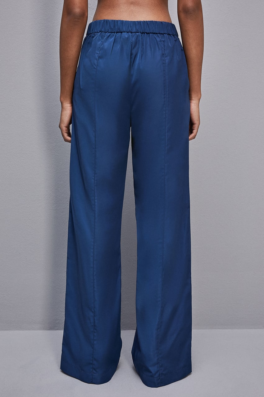 Patrizia Pepe Palazzo Pants In Technical Fabric Açık Mavi | CFY124580