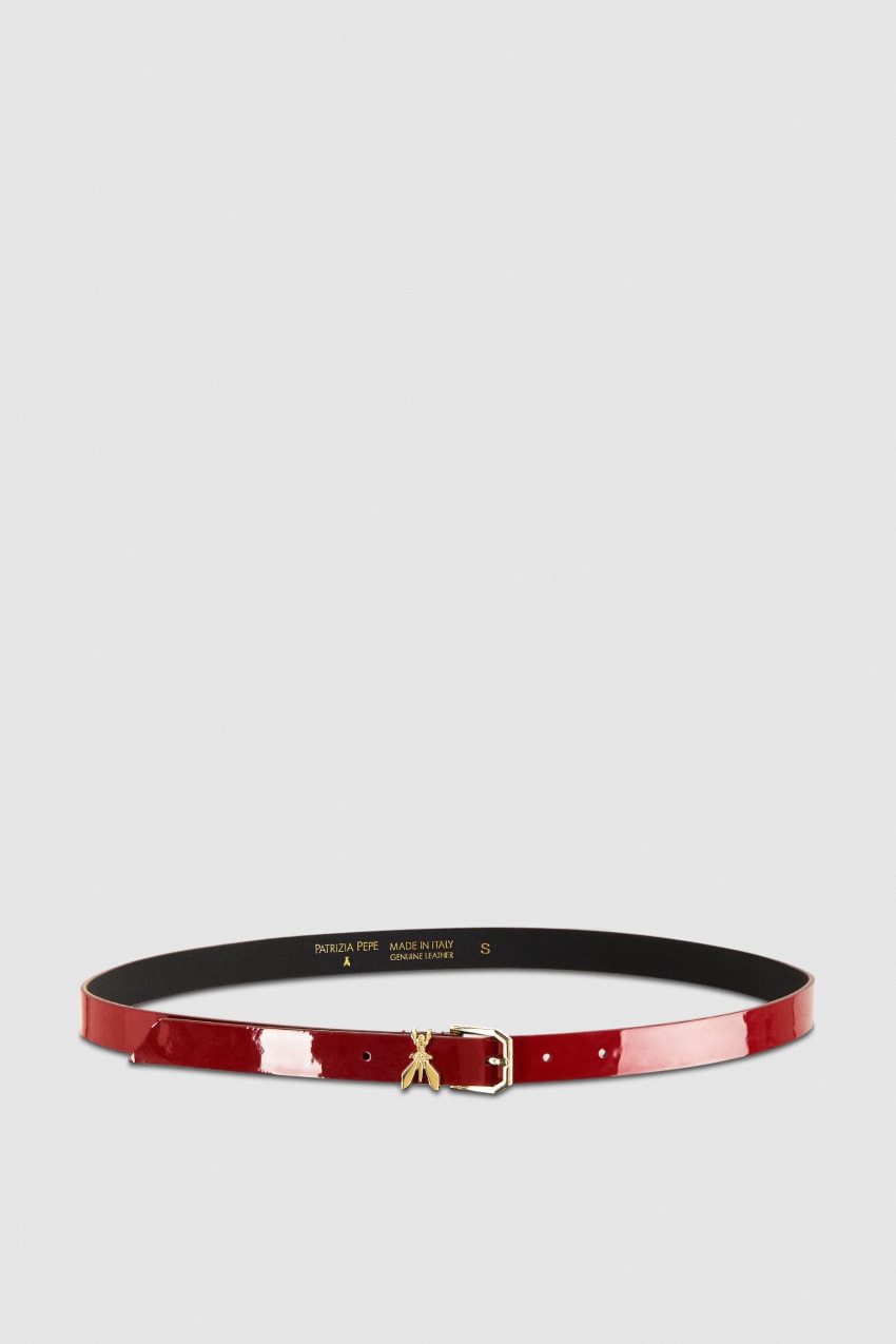 Patrizia Pepe Patent Leather Belt Kırmızı | ECS108976