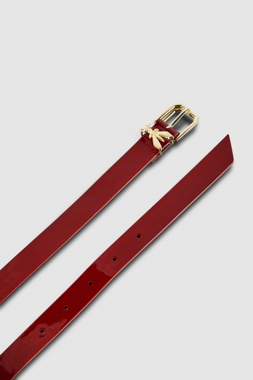 Patrizia Pepe Patent Leather Belt Kırmızı | ECS108976