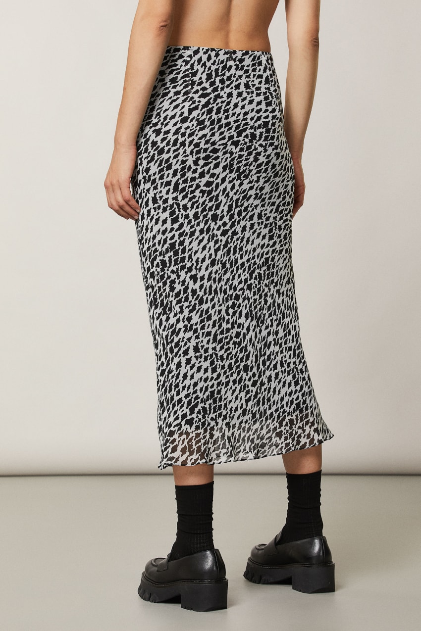 Patrizia Pepe Patterned Midi Skirt Beyaz | WXN794013