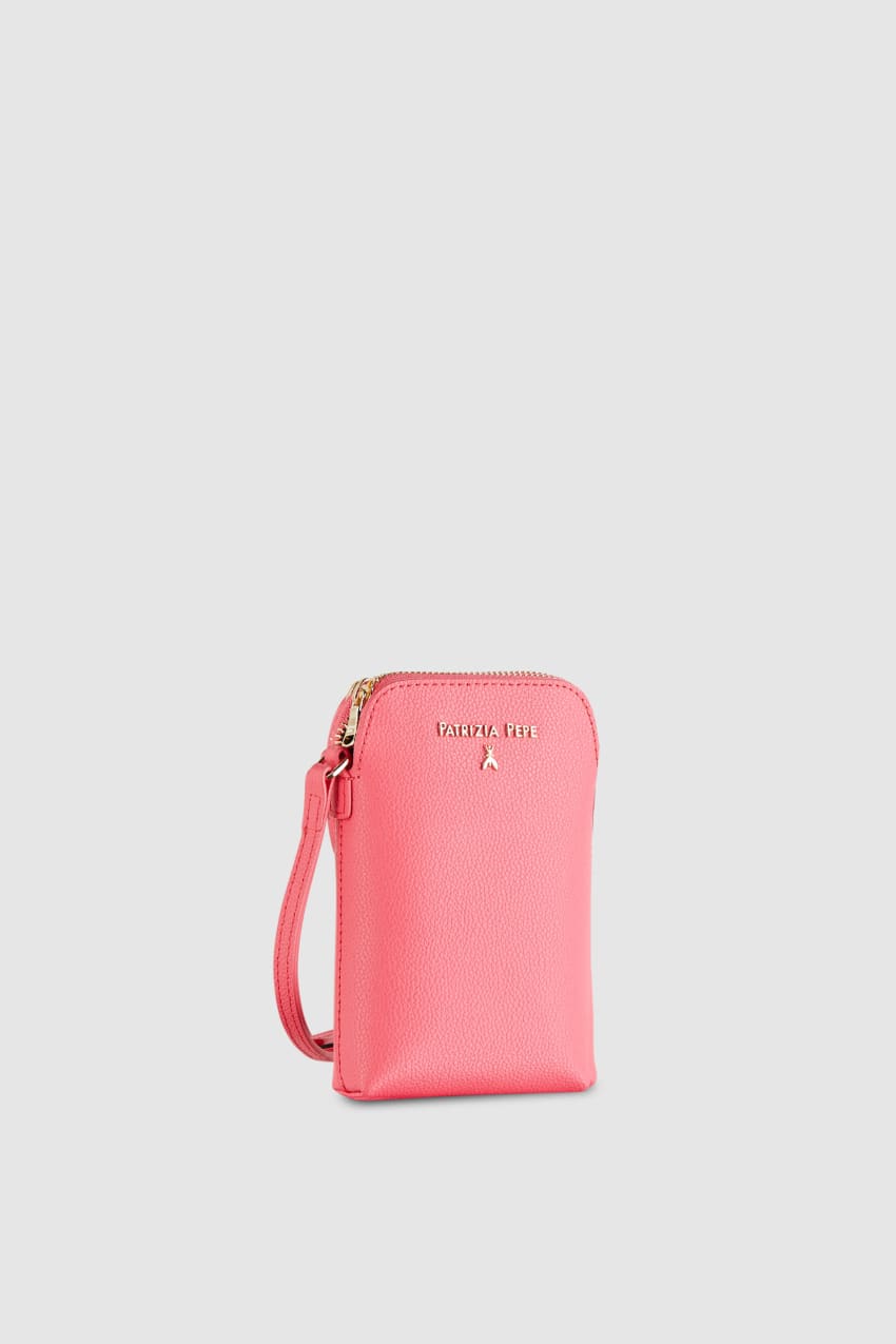 Patrizia Pepe Phone Holder With Shoulder Strap Pembe | RUE456918