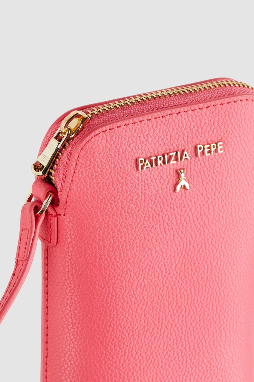 Patrizia Pepe Phone Holder With Shoulder Strap Pembe | RUE456918