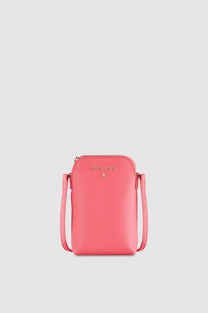 Patrizia Pepe Phone Holder With Shoulder Strap Pembe | RUE456918