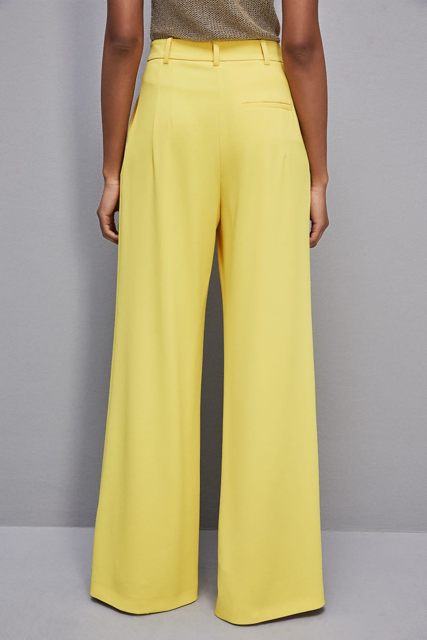 Patrizia Pepe Pleated Pants In Fluid Twill Sarı | XIG609724