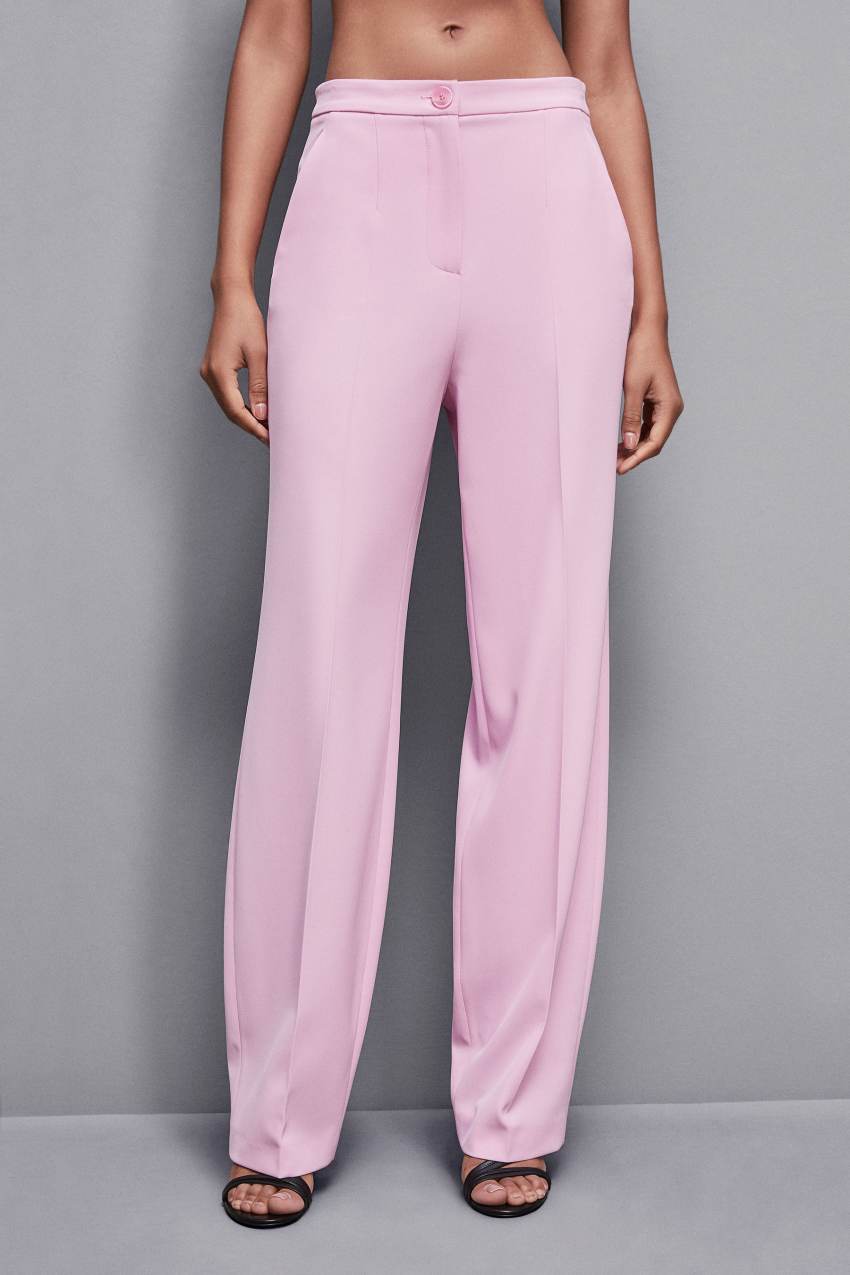 Patrizia Pepe Pleated Pants In Stretch Fabric Pembe | OIL310824