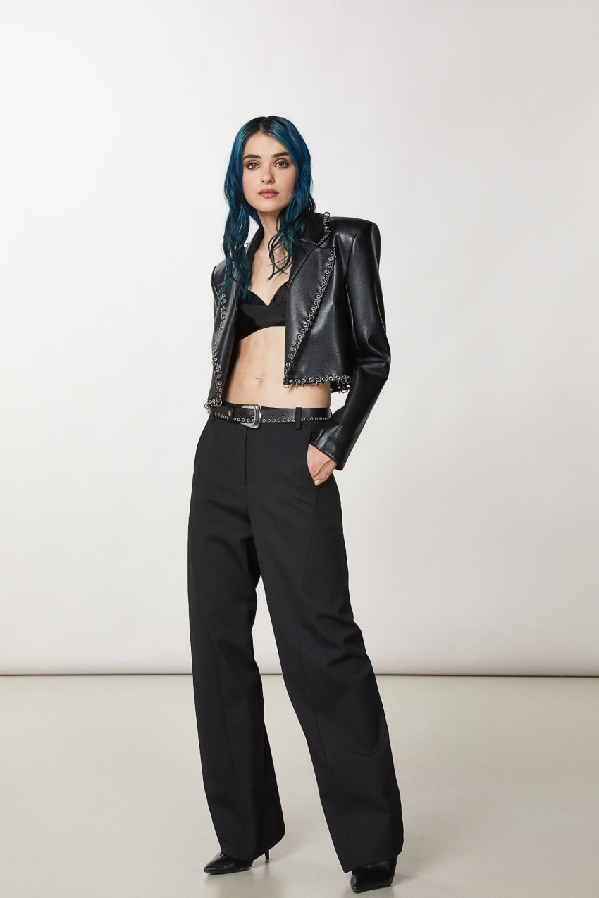 Patrizia Pepe Post Punk Cropped Jacket Siyah | ZKQ213049