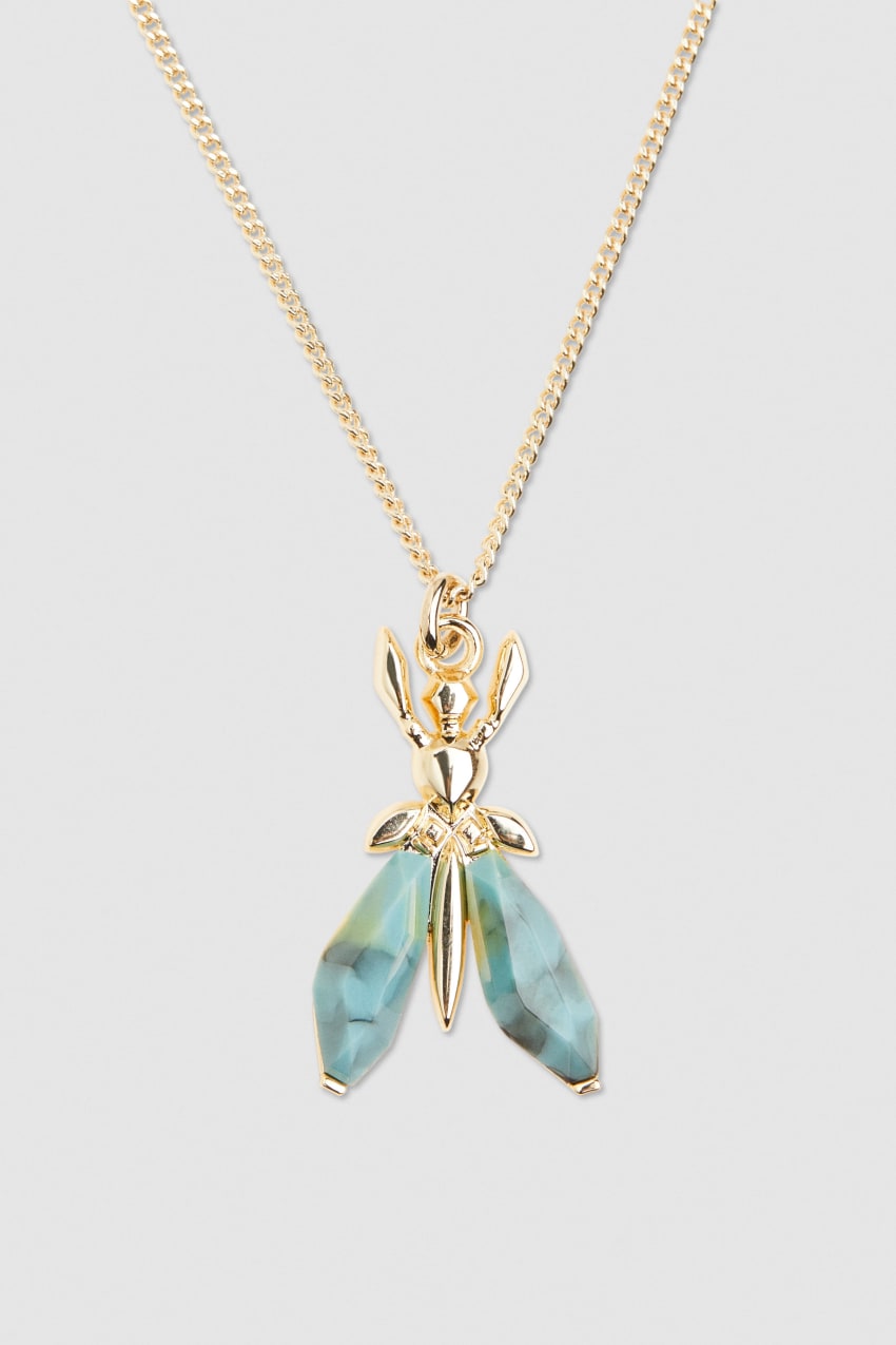 Patrizia Pepe Precious Fly Mini Necklace Yeşil | ALH203946