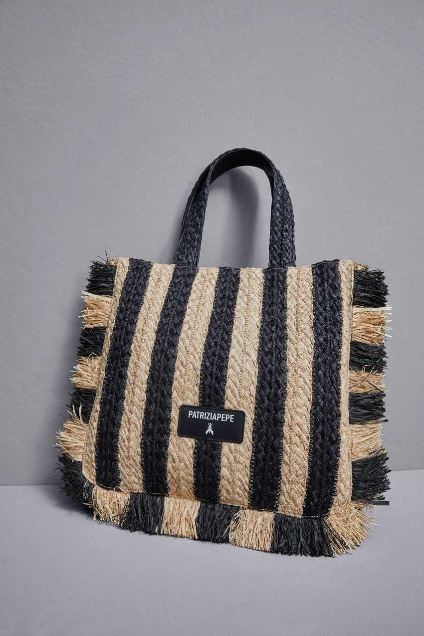 Patrizia Pepe Raffia Shopping Bag FE22 | MWF734158