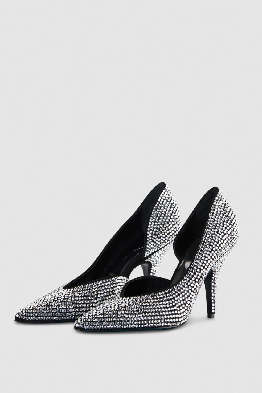 Patrizia Pepe Rhinestone-adorned Suede Pumps Siyah | XOK698732