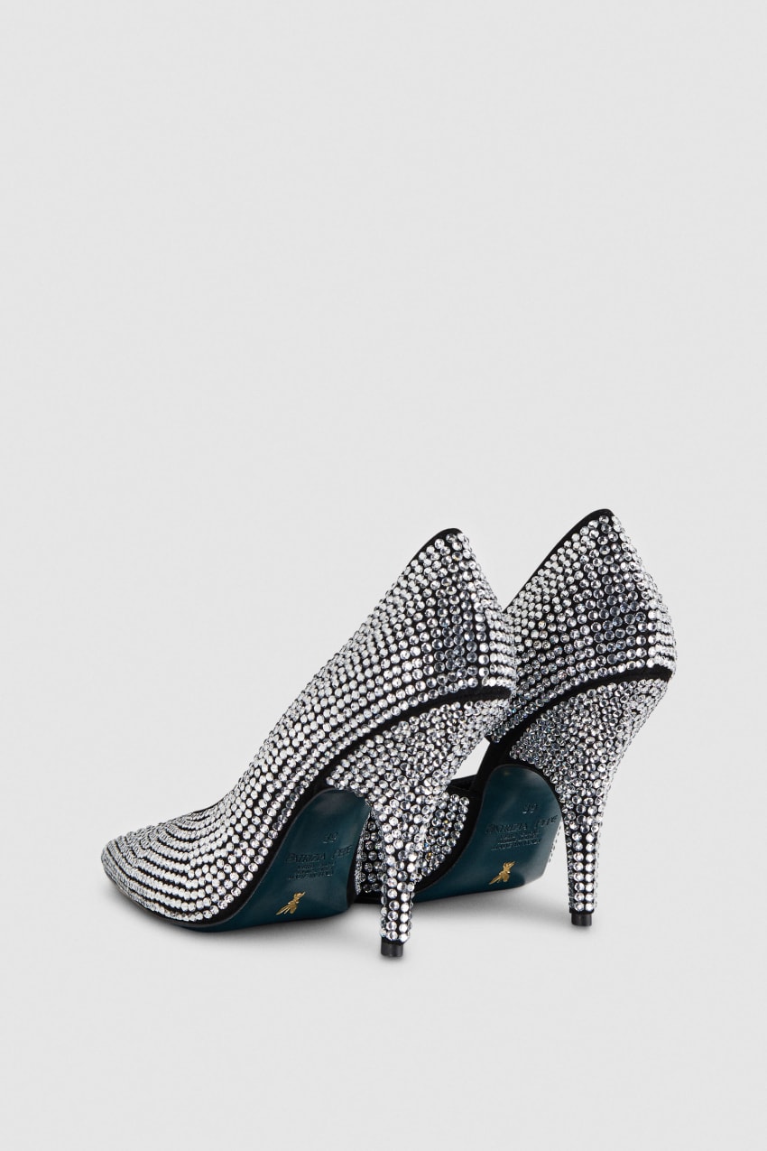 Patrizia Pepe Rhinestone-adorned Suede Pumps Siyah | XOK698732