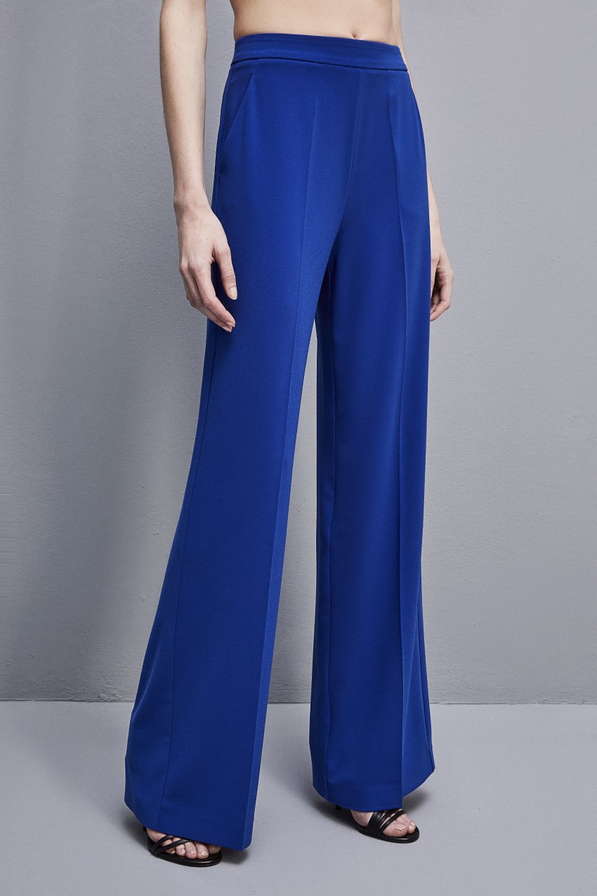 Patrizia Pepe Sablè Crepe Palazzo Pants Açık Mavi | BVJ823476