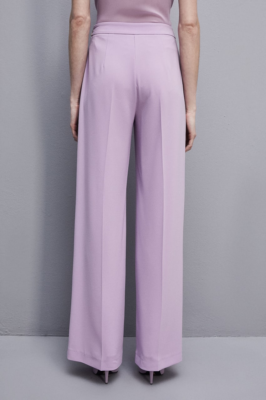 Patrizia Pepe Sablè Crepe Palazzo Pants Mor | SBE802139