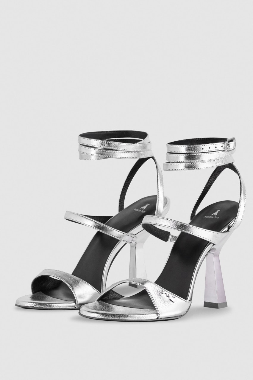 Patrizia Pepe Sandals With Heel And Ankle Strap Gümüş | KDU156804