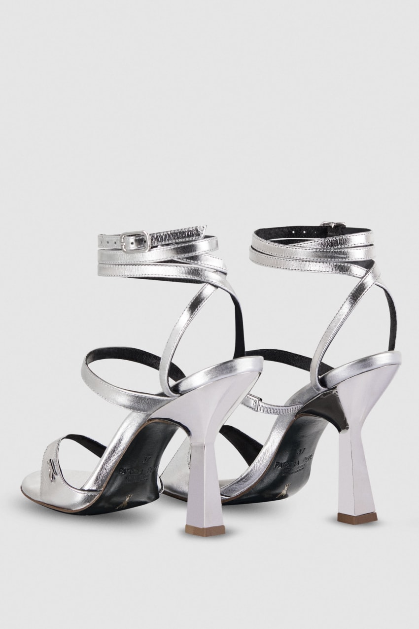 Patrizia Pepe Sandals With Heel And Ankle Strap Gümüş | KDU156804